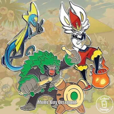 £2.99 • Buy 3 Pokemon Pin Badge Pack Inc. Cinderace, Inteleon & Rillaboom - New & Mint