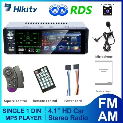 $64.99 • Buy 4.1  Car Stereo Radio Single 1 Din MP5 Player FM AUX USB Bluetooth Touchscreen