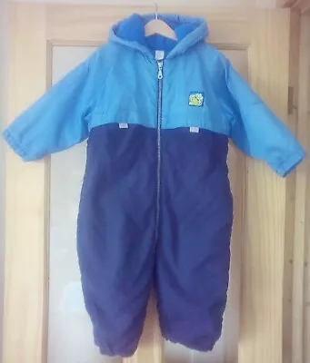 £1.99 • Buy Boys Age 2-3 Padded Winter Coat Waterproof Puddle Rain Snow Suit Splash Ski Zip