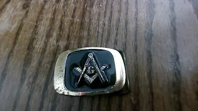 MASONIC MAN'S BELT BUCKLE 1983 By MM United Chicago SERIAL #D1307 USA • $15