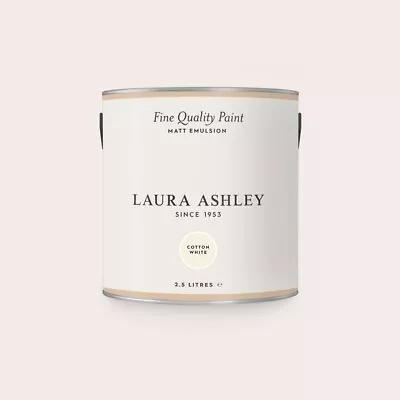 Laura Ashley Matt Emulsion Paint 2.5l Cotton White - • £49.99