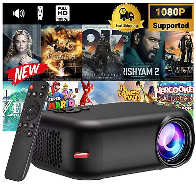 1080P Projector Full HD LED Portable Beamer Home Theater Cinema Projector HDMI • $59.99
