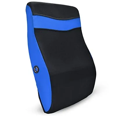 Back Massaging Vibrating Pillow -Back Therapy Massager Lumbar Posture Car (Blue) • $29.97