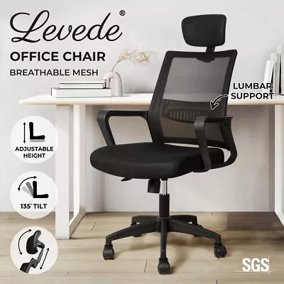 Levede Office Chair Mesh Gaming Executive Tilt Chairs Computer Study Work Seat • $94.99