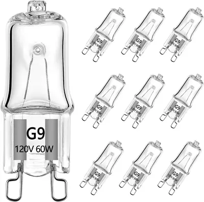 VINBE 60W G9 Halogen Light Bulb Two Prong Looped Pins For Cabinet Lights Landsc • £8.38