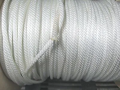 5/16   Flagpole Halyard Rope 2400 Lb Polyester Wire Core White Made In Usa • $31.99