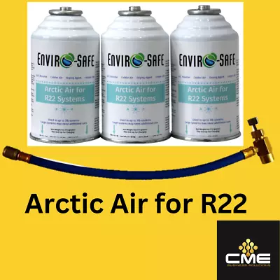 Envirosafe Arctic Air For R22 AC Coolant Refrigerant Support 3 Cans & Hose • $74