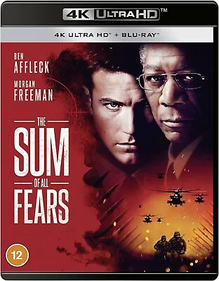 The Sum Of All Fears (Morgan Freeman) 4K UHD Ultra HD Blu Ray New & Sealed • £12