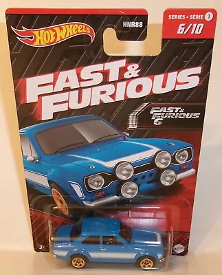 2023 Hot Wheels Hw Fast & Furious Series 6/10 Blue White '70 Ford Escort Rs1600 • $9.99