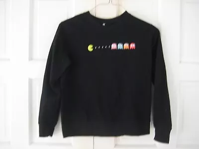 Pac-Man Graphic Black Long Sleeve  T-Shirt Size  S/M • $9.99