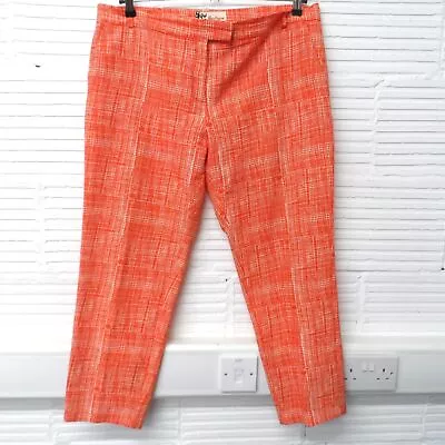 Boutique By Jaeger Red Cropped Trousers Size 16 • £15