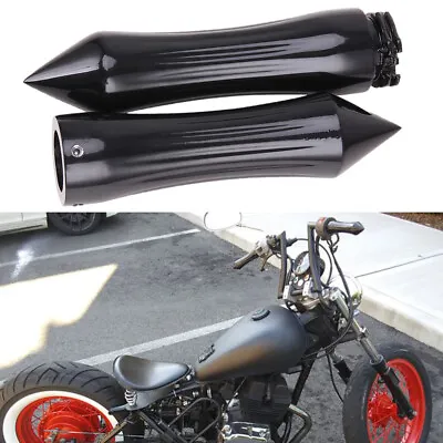 Black 1  Spike Bar Hand Grips For Harley Yamaha V Star 950 650 1100 1300 Custom • $22.51