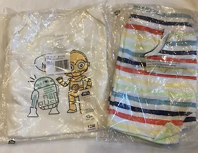 Star Wars Droids Oh Hello Cute Bodysuit & Kangaroo Pocket Shorts Outfit 12M R2D2 • $12.99