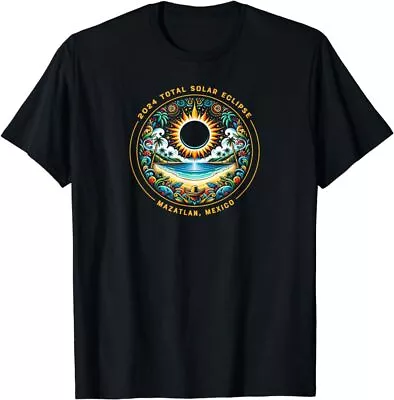 2024 Total Solar Eclipse Mazatlan Mexico - Mexican Beach Art T-Shirt • $14.99