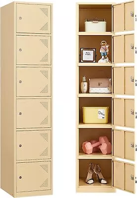 Metal Lockers Steel Storage Bins&Cabinet For School Gym Hotel Employees 1-6 Door • $89.99