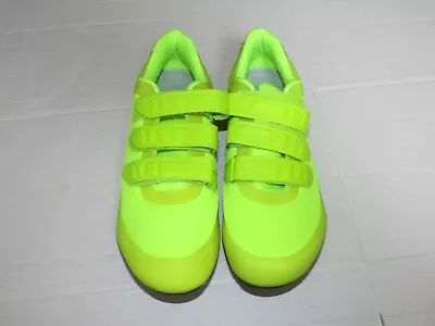 Professional Unisex EU 47 Cycling Shoes With Cleats Neon Yellow Mens 12.5 • $26.99