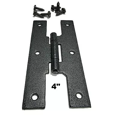 4  Cabinet H Hinges Flush Mount -Sold By The Pair- Matte Black • $11.88