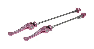 A2Z CrMo Mountain / Hybrid Bike Quick Release Skewer Set Pink Alloy QR-CR-9-A12 • £8.95