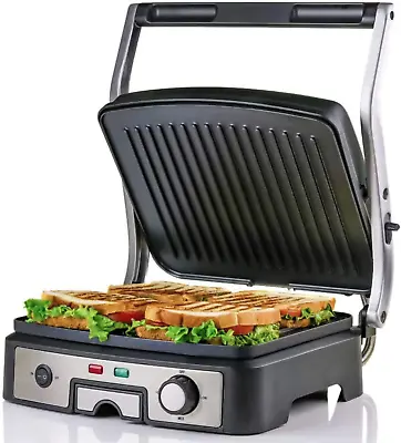$48.91 • Buy Ovente Electric Panini Press Grill Bread Toaster Nonstick Double Sided Flat With