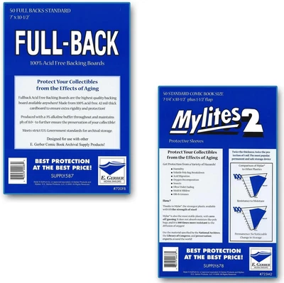 $94.95 • Buy E Gerber Standard 42pt Full-Back Backing Boards & Mylites 2 - 50 Each