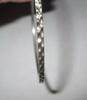 $110 • Buy Pandora Bangle Solid Silver Liquid Flow Wave / Ripple / Vibrations Bangle 490705