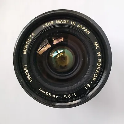 MINOLTA Camera Lens MC W. Rokkor-SI 28mm F2.5 Camera Lens Vintage • $124.95