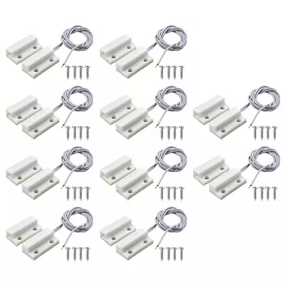 10PCS MC-38 Surface Mount Wired NC Door Sensor Alarm Magnetic Reed Switch USAA • $13.99