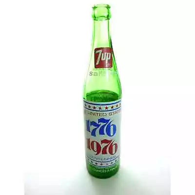 Vintage Soda Bottle 7 Up Bicentennial 1776 Commemorative Bottle Retro Decor • $12