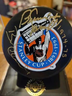 Bernie Parent-Bobby Clarke 100th Anniversary Stanley Cup Auto Puck 74-75 Flyers! • $109.95