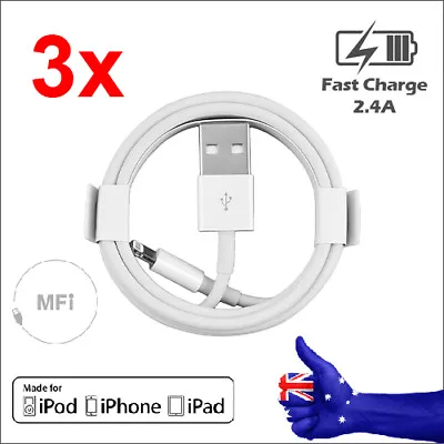 $9.99 • Buy 3X Fast USB Cable Charger Cord Charging For Apple IPhone 6 7 8 11 12 Plus MFI