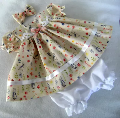 PETER RABBIT On CREAM DRESS CLIP PANTS For 16  FIRST LOVE~TINY TEARS~BABY BORN • £10.99