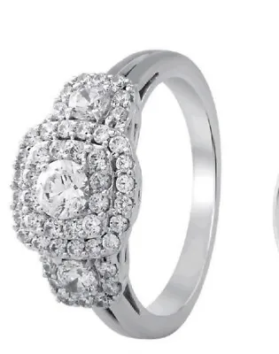 $800 • Buy Zales 1 CT Princess-Cut Engagement Ring And Wedding Ring Band Set
