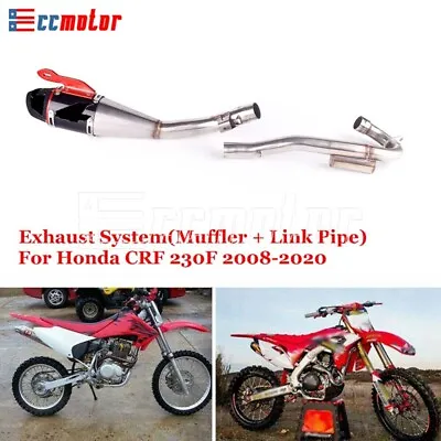 $118.13 • Buy Slip On Exhaust Muffler Silencer Connector Link Pipe For Honda CFR230F 2008-2020