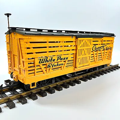 LGB 4168 White Pass Yukon Livestock Cattle Stock Car G Scale • $49.99