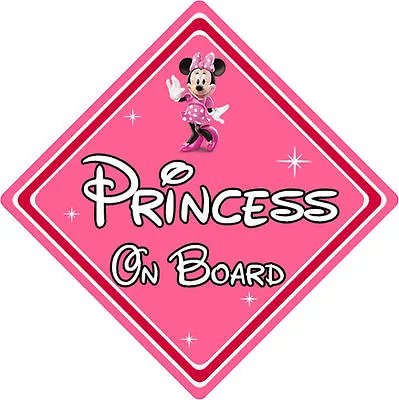 Baby On Board Car Sign - Disney Princess - Minnie Mouse • £3.99