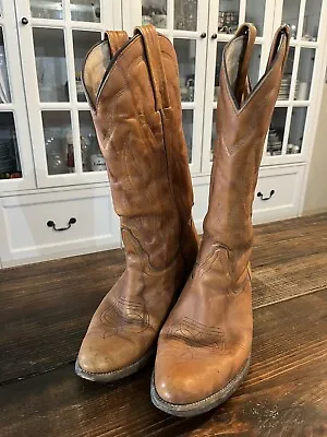 Frye American Classics Mens Size 9 D Brown Leather Western Cowboy Boots • $50