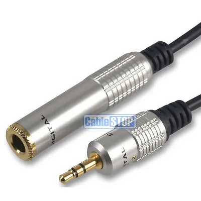 £4.35 • Buy SHORT Mini 3.5mm Male To 6.35mm 1/4  Female Stereo Jack Headphone Adapter Cable