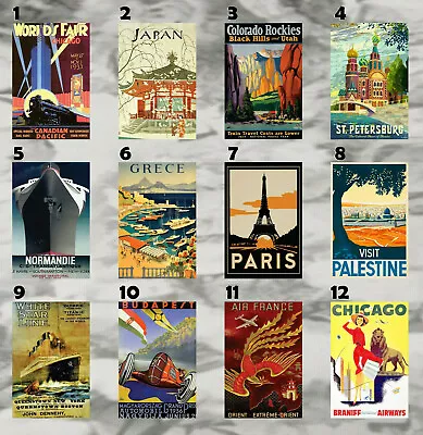 Printed Posters HOLIDAY TRAVEL DESTINATION LOCATION A4A3 City Country Wall Art • £2.95