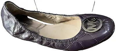Michael Kors Fulton Purple Quilted Ballet Flats Women's Size 9 M Shoes • $30
