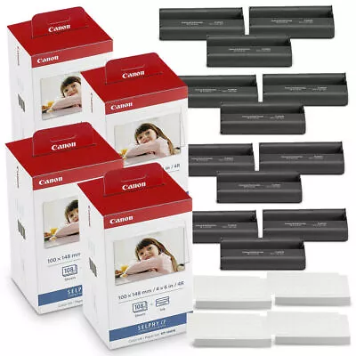 Canon KP-108IN Ink And 108 Photo Paper For Selphy CP1000 CP1200 CP1300 CP730 Lot • £9.99