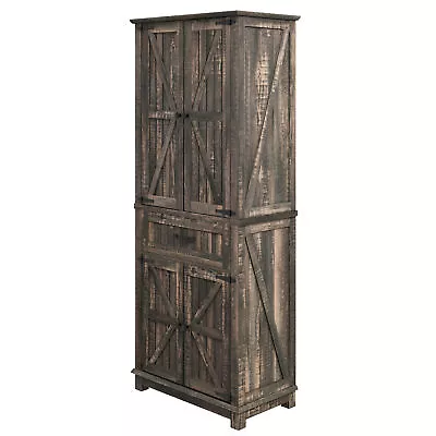 72  Tall Kitchen Pantry Storage Cabinet Cupboard With Drawer & Adjustable Shelf • $213.99