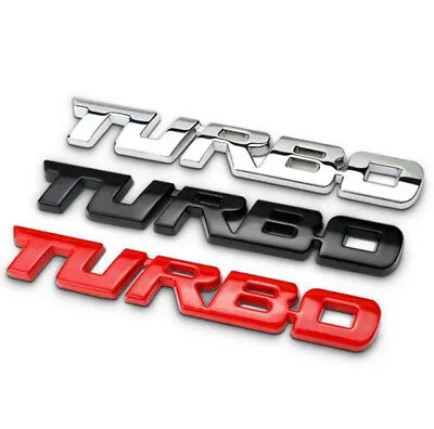 $7.99 • Buy Turbo Badge Emblem Universal Metal Car Auto Fender Trunk Tailgate Decal Sticker