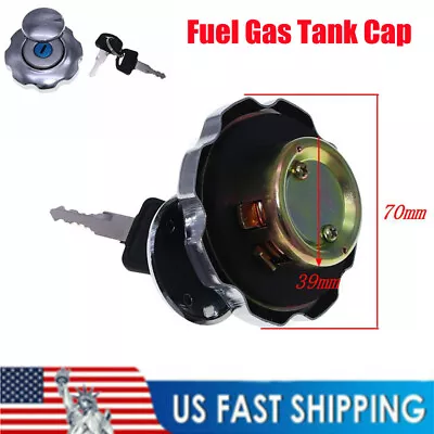 Universal ATV Motorcycle Locking Fuel Cap ATV Dirt Pit Bikes Lock Gas Cap + Keys • $15.74