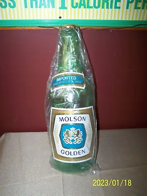 Vintage Molson Golden 3-d Half Bottle Wall Decor - Man-cave Sign ~ New Old Stock • $33.99