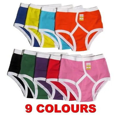 Men's Traditional Cotton Y-Front Briefs 9 COLOURS Vintage Retro Style • £6.89