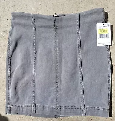 Free People NWT Modern Femme Denim Skirt Size 6 Gray  • $17