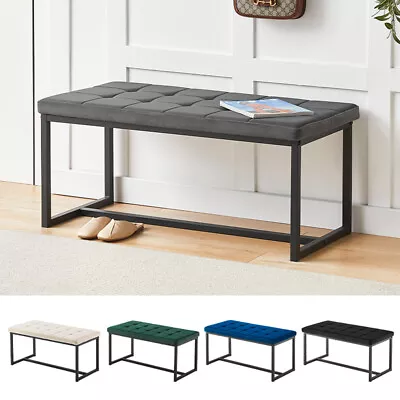 £45.99 • Buy Multicolor Ottoman Stool Bed Bench Dining Bench Velvet Padded Livingroom Bedroom