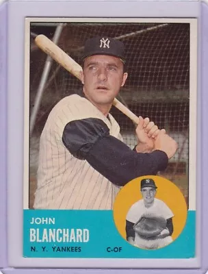 1963 Topps John Blanchard Hi#555 Yankees Excellent FREE SHIPPING No Creases • $5.99