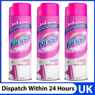 Gold Carpet Cleaner Care Foam Upholstery Dirt & Stain Remover 600ml-UK • £8.45