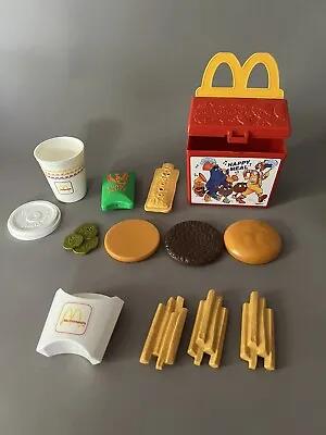 Vintage Fisher Price Fun With Food 1989 McDonalds Happy Meal Set Hamburger Fries • $69